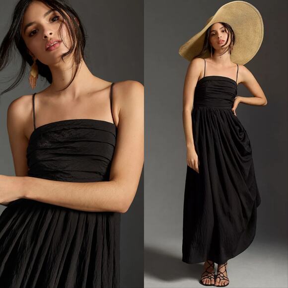 Anthropologie Lorelei Ruched Bodice Midi Dress - Picture 1 of 5